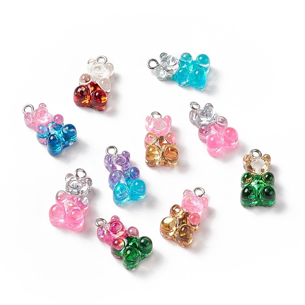 PandaHall Transparent Resin Glitter Pendants, with Platinum Tone Alloy Loops, Two Tone, Bear, Mixed Color, 20x11x8mm, Hole: 2mm Alloy+Resin..., Multicolor
PandaHall Transparent Resin Glitter Pendants, with Platinum Tone Alloy Loops, Two Tone, Bear, Mixed Color, 20x11x8mm, Hole: 2mm Alloy+Resin..., Multicolor