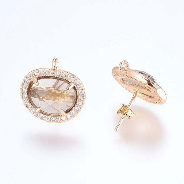 PandaHall Brass Micro Pave Cubic Zirconia Stud Earring Findings, with Loop, Glass, Oval, Golden, Tan, 16.5mm, Hole: 1mm, Pin: 0.8mm..., Orange
PandaHall Brass Micro Pave Cubic Zirconia Stud Earring Findings, with Loop, Glass, Oval, Golden, Tan, 16.5mm, Hole: 1mm, Pin: 0.8mm..., Orange