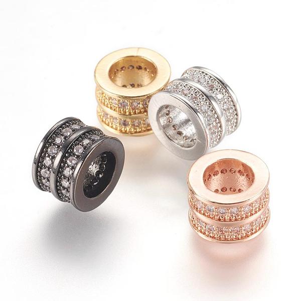 PandaHall Brass Micro Pave Cubic Zirconia European Beads, Large Hole Beads, Column, Mixed Color, 8x6mm, Hole: 5mm Brass+Cubic Zirconia...
PandaHall Brass Micro Pave Cubic Zirconia European Beads, Large Hole Beads, Column, Mixed Color, 8x6mm, Hole: 5mm Brass+Cubic Zirconia...