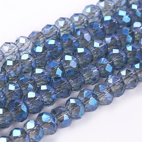 PandaHall Electroplate Glass Beads Strands, Faceted Rondelle, Blue, 3.5x2.5~3mm, Hole: 1mm, about 100pcs/strand, 10 inch Glass Rondelle Blue
PandaHall Electroplate Glass Beads Strands, Faceted Rondelle, Blue, 3.5x2.5~3mm, Hole: 1mm, about 100pcs/strand, 10 inch Glass Rondelle Blue