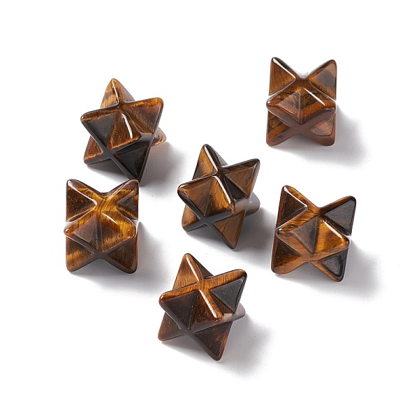 PandaHall Natural Tiger Eye Beads, No Hole, Carved, Merkaba Star, 13x13.5mm Tiger Eye Star
PandaHall Natural Tiger Eye Beads, No Hole, Carved, Merkaba Star, 13x13.5mm Tiger Eye Star