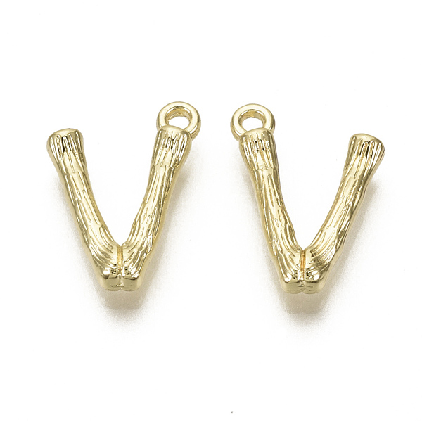 PandaHall Alloy Pendants, Cadmium Free & Nickel Free & Lead Free, Bamboo Initial Letter, Real 18K Gold Plated, Letter.V, V:17x12x3mm, Hole...
PandaHall Alloy Pendants, Cadmium Free & Nickel Free & Lead Free, Bamboo Initial Letter, Real 18K Gold Plated, Letter.V, V:17x12x3mm, Hole...