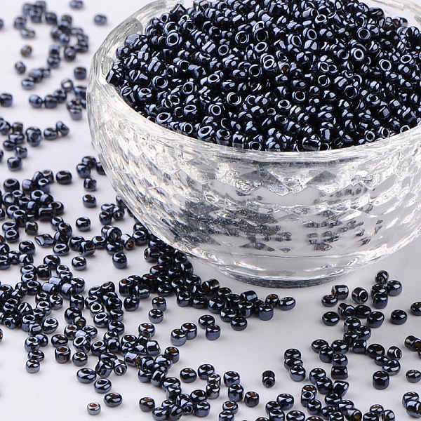 PandaHall 12/0 Glass Seed Beads, Metallic Colours, Black, 2mm, Hole: 1mm, about 6666pcs/100g Glass Black
PandaHall 12/0 Glass Seed Beads, Metallic Colours, Black, 2mm, Hole: 1mm, about 6666pcs/100g Glass Black