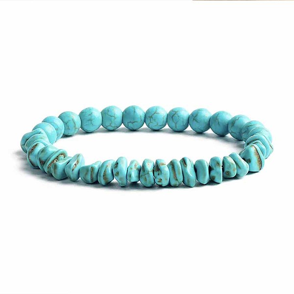 PandaHall Turquoise Bracelet with Elastic Rope Bracelet, Male and Female Lovers Best Friend Natural Gemstone
PandaHall Turquoise Bracelet with Elastic Rope Bracelet, Male and Female Lovers Best Friend Natural Gemstone
