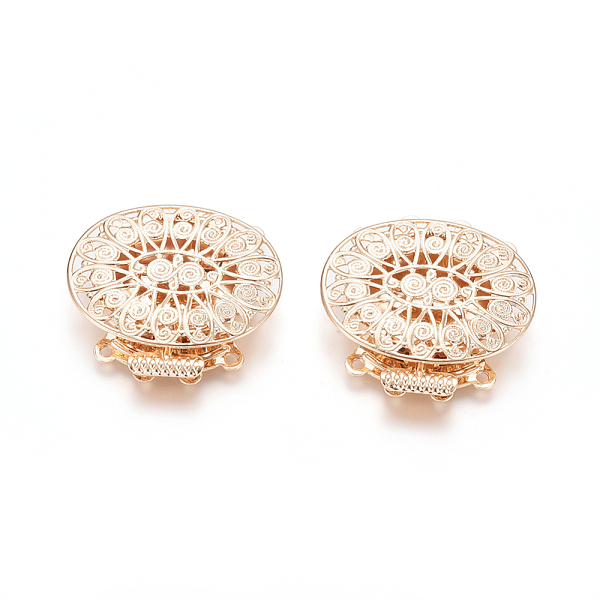 PandaHall Brass Box Clasps, Multi-Strand Clasps, 4-Strands, 8 Holes, Long-Lasting Plated, Oval, Light Gold, 26x26.5x5mm, Hole: 1.2mm Brass...
PandaHall Brass Box Clasps, Multi-Strand Clasps, 4-Strands, 8 Holes, Long-Lasting Plated, Oval, Light Gold, 26x26.5x5mm, Hole: 1.2mm Brass...