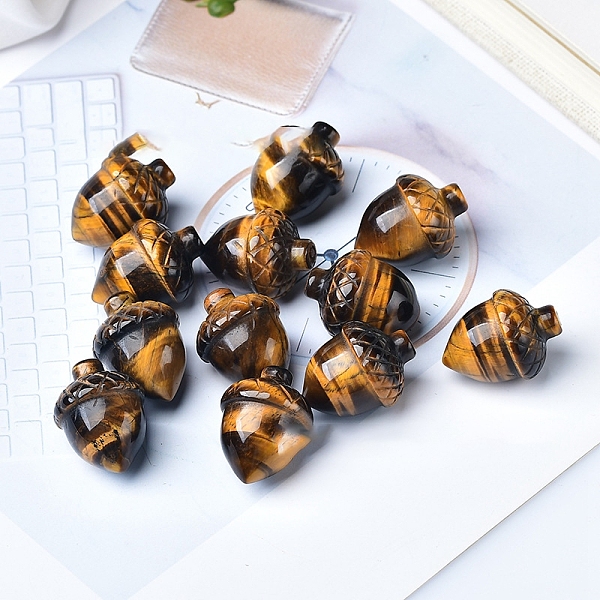 PandaHall Natural Tiger Eye Carved Healing Acorn Figurines, Reiki Energy Stone Display Decorations, 25x20mm Tiger Eye Acorn
PandaHall Natural Tiger Eye Carved Healing Acorn Figurines, Reiki Energy Stone Display Decorations, 25x20mm Tiger Eye Acorn