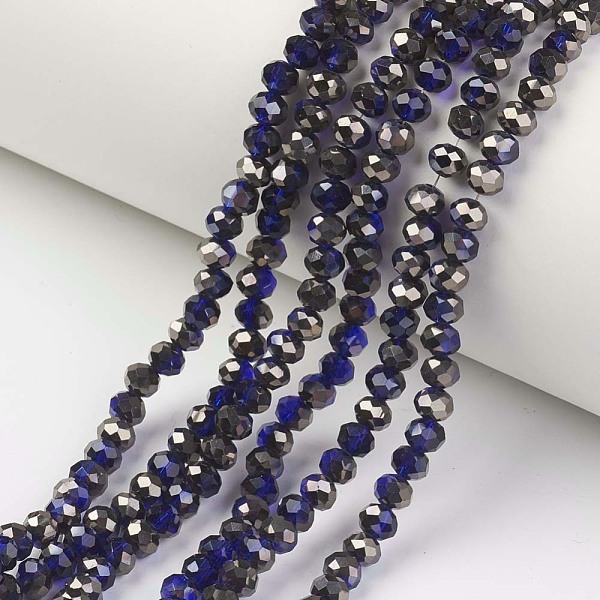PandaHall Electroplate Transparent Glass Beads Strands, Half Black Plated, Faceted, Rondelle, Marine Blue, 6x5mm, Hole: 1mm, about...
PandaHall Electroplate Transparent Glass Beads Strands, Half Black Plated, Faceted, Rondelle, Marine Blue, 6x5mm, Hole: 1mm, about...