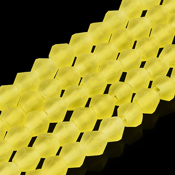 PandaHall Imitate Austrian Crystal Frosted Glass Beads Strands, Grade AA, Faceted, Bicone, Yellow, 6x6mm, Hole: 1.2mm, about 45~47pcs/strand...
PandaHall Imitate Austrian Crystal Frosted Glass Beads Strands, Grade AA, Faceted, Bicone, Yellow, 6x6mm, Hole: 1.2mm, about 45~47pcs/strand...