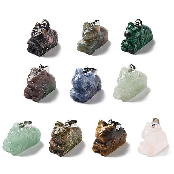 PandaHall Natural & Synthetic Mixed Gemstone Pendants, Dog Charms with Platinum Plated Metal Snap on Bails, Mixed Dyed and Undyed...
PandaHall Natural & Synthetic Mixed Gemstone Pendants, Dog Charms with Platinum Plated Metal Snap on Bails, Mixed Dyed and Undyed...