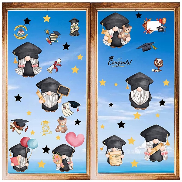 PandaHall 8 Sheets 8 Styles Graduation Theme PVC Waterproof Wall Stickers, Self-Adhesive Decals, for Window or Stairway Home Decoration...
PandaHall 8 Sheets 8 Styles Graduation Theme PVC Waterproof Wall Stickers, Self-Adhesive Decals, for Window or Stairway Home Decoration...