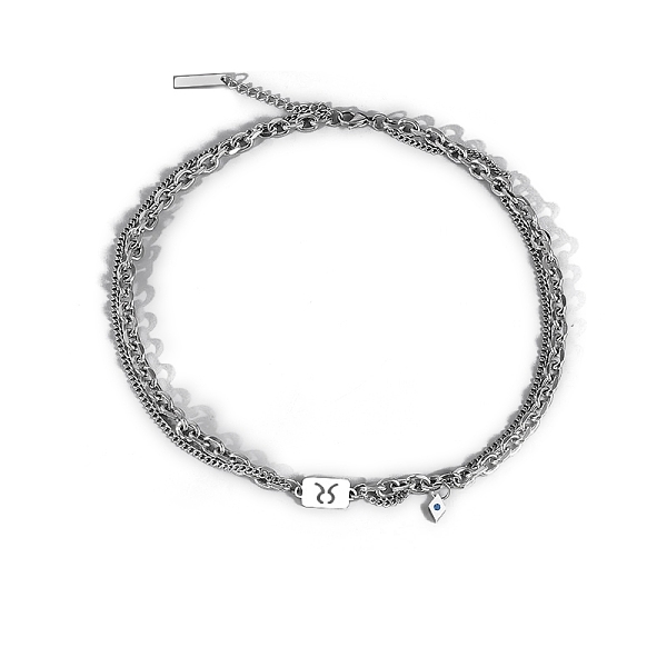 PandaHall Men's Constellation Titanium Steel Necklace, Cable & Curb Chains Double Layer Necklace, Taurus, 20.08~31.50 inch(51~80cm) Titanium...
PandaHall Men's Constellation Titanium Steel Necklace, Cable & Curb Chains Double Layer Necklace, Taurus, 20.08~31.50 inch(51~80cm) Titanium...
