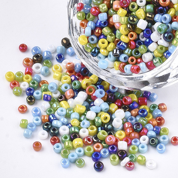 PandaHall Opaque Glass Seed Beads, Rainbow Plated, Round, Mixed Color, 3mm, Hole: 1mm, about 10000pcs/bag Glass Multicolor
PandaHall Opaque Glass Seed Beads, Rainbow Plated, Round, Mixed Color, 3mm, Hole: 1mm, about 10000pcs/bag Glass Multicolor