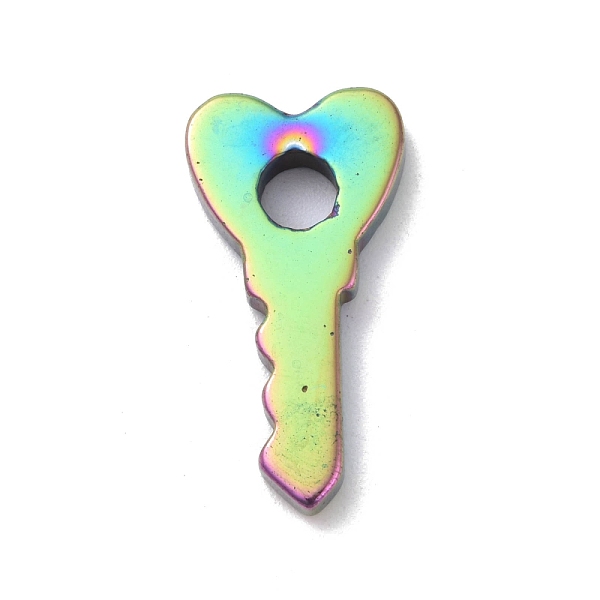 PandaHall Vacuum Plating Rainbow Color Non-magnetic Synthetic Hematite Pendants, Heart-Shaped Key, Multi-color Plated, 29x14.5x3.5mm, Hole...
PandaHall Vacuum Plating Rainbow Color Non-magnetic Synthetic Hematite Pendants, Heart-Shaped Key, Multi-color Plated, 29x14.5x3.5mm, Hole...