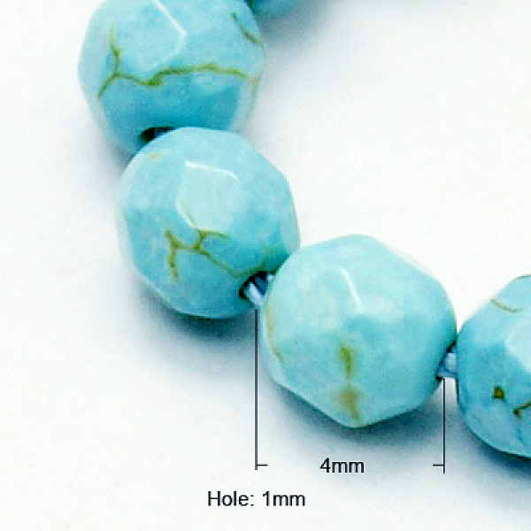 PandaHall Natural Howlite Beads Strands, Dyed & Heated, Faceted, Round, Sky Blue, 4mm, Hole: 1mm, about 90~93pcs/strand, 15.55 inch Howlite...
PandaHall Natural Howlite Beads Strands, Dyed & Heated, Faceted, Round, Sky Blue, 4mm, Hole: 1mm, about 90~93pcs/strand, 15.55 inch Howlite...