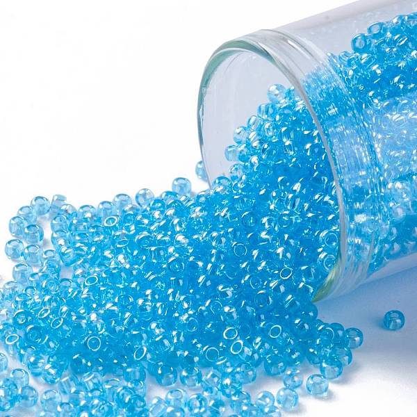 PandaHall TOHO Round Seed Beads, Japanese Seed Beads, (104) Transparent Luster Aqua, 11/0, 2.2mm, Hole: 0.8mm, about 5555pcs/50g Glass Cyan
PandaHall TOHO Round Seed Beads, Japanese Seed Beads, (104) Transparent Luster Aqua, 11/0, 2.2mm, Hole: 0.8mm, about 5555pcs/50g Glass Cyan
