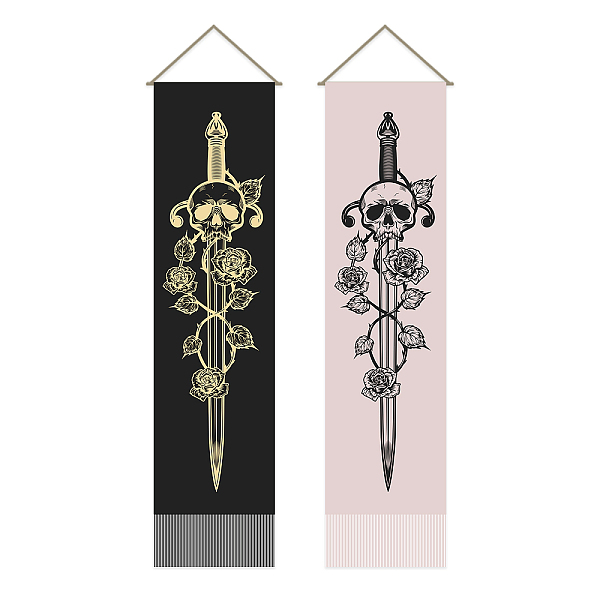 PandaHall AHANDMAKER 2Pcs Sword with Skull Flower Tapestry, Hippie Bohemian Long Vertical Tapestry Wall Hanging Decor, Gothic Tasseled...
PandaHall AHANDMAKER 2Pcs Sword with Skull Flower Tapestry, Hippie Bohemian Long Vertical Tapestry Wall Hanging Decor, Gothic Tasseled...