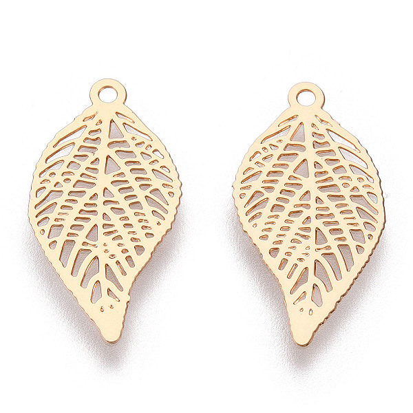 PandaHall Rack Plating Brass Filigree Pendants, Long-Lasting Plated, Leaf Charms, Light Gold, 19x10x0.4mm, Hole: 1mm Brass Leaf
PandaHall Rack Plating Brass Filigree Pendants, Long-Lasting Plated, Leaf Charms, Light Gold, 19x10x0.4mm, Hole: 1mm Brass Leaf