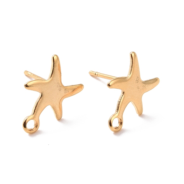 PandaHall 201 Stainless Steel Stud Earring Findings, with Horizontal Loop and 316 Stainless Steel Pin, Star, Real 24K Gold Plated...
PandaHall 201 Stainless Steel Stud Earring Findings, with Horizontal Loop and 316 Stainless Steel Pin, Star, Real 24K Gold Plated...