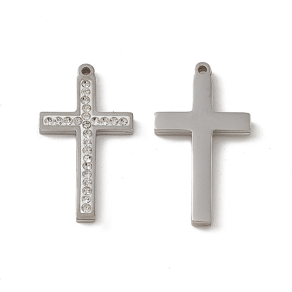 PandaHall 201 Stainless Steel Pendants, with Rhinestone, Cross Charm, Stainless Steel Color, 21x11.5x2mm, Hole: 1mm Stainless..., Clear
PandaHall 201 Stainless Steel Pendants, with Rhinestone, Cross Charm, Stainless Steel Color, 21x11.5x2mm, Hole: 1mm Stainless..., Clear