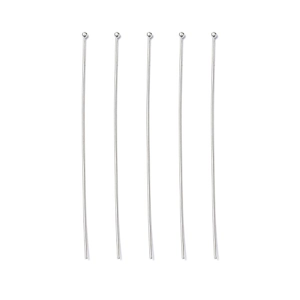 PandaHall Brass Ball Head Pins, Silver Color Plated, Size: about 0.7mm thick(21 Gauge), 70mm long, about 130pcs/30g, Head: 1.8mm Brass
PandaHall Brass Ball Head Pins, Silver Color Plated, Size: about 0.7mm thick(21 Gauge), 70mm long, about 130pcs/30g, Head: 1.8mm Brass