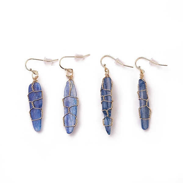PandaHall Natural Kyanite Dangle Earrings, with Brass Findings and Plastic Ear Nuts, Nuggets, 48~53x9~12mm, Pin: 0.7mm Kunzite Blue
PandaHall Natural Kyanite Dangle Earrings, with Brass Findings and Plastic Ear Nuts, Nuggets, 48~53x9~12mm, Pin: 0.7mm Kunzite Blue
