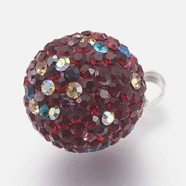 PandaHall Austrian Crystal Polymer Clay Pendants, Round, with 925 Sterling Silver Findings, Mixed Color, 14mm, Hole: 3x4mm Austrian Crystal..., Multicolor 
PandaHall Austrian Crystal Polymer Clay Pendants, Round, with 925 Sterling Silver Findings, Mixed Color, 14mm, Hole: 3x4mm Austrian Crystal..., Multicolor