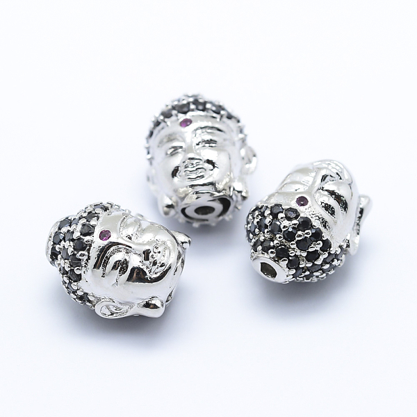PandaHall Brass Micro Pave Cubic Zirconia Beads, Buddha, Platinum, 13x11x10mm, Hole: 2mm Brass+Cubic Zirconia Human
PandaHall Brass Micro Pave Cubic Zirconia Beads, Buddha, Platinum, 13x11x10mm, Hole: 2mm Brass+Cubic Zirconia Human
