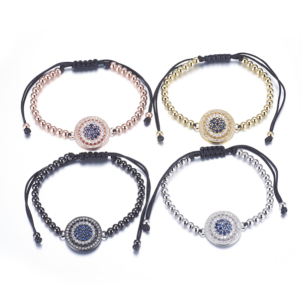 PandaHall Adjustable Brass Braided Beaded Bracelets, with Nylon Cord and Micro Pave Cubic Zirconia Links, Lead Free & Cadmium Free, Flat...
PandaHall Adjustable Brass Braided Beaded Bracelets, with Nylon Cord and Micro Pave Cubic Zirconia Links, Lead Free & Cadmium Free, Flat...