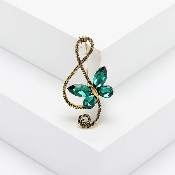 PandaHall Alloy Rhinestone Safety Pin Brooch, Musical Note with Butterfly, Emerald, 44x23mm Alloy+Rhinestone Musical Note Green
PandaHall Alloy Rhinestone Safety Pin Brooch, Musical Note with Butterfly, Emerald, 44x23mm Alloy+Rhinestone Musical Note Green