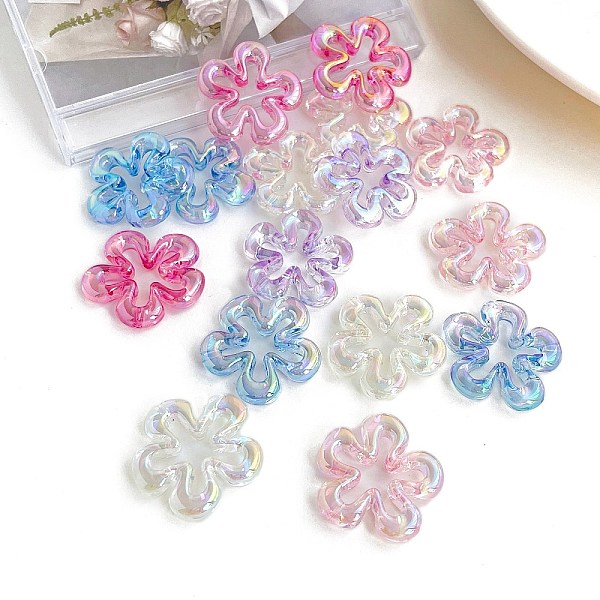 PandaHall UV Plating Rainbow Iridescent Transparent Acrylic Beads, Flower, Mixed Color, 32.2x34.6x5.9mm, Hole: 2.5mm Acrylic Flower..., Multicolor
PandaHall UV Plating Rainbow Iridescent Transparent Acrylic Beads, Flower, Mixed Color, 32.2x34.6x5.9mm, Hole: 2.5mm Acrylic Flower..., Multicolor
