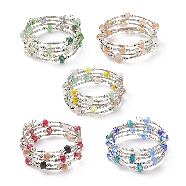 PandaHall Glass Beads Five Loops Wrap Bracelets, Brass Bead Bracelet for Women, Mixed Color, Inner Diameter: 2 inch(5cm) Glass Multicolor
PandaHall Glass Beads Five Loops Wrap Bracelets, Brass Bead Bracelet for Women, Mixed Color, Inner Diameter: 2 inch(5cm) Glass Multicolor