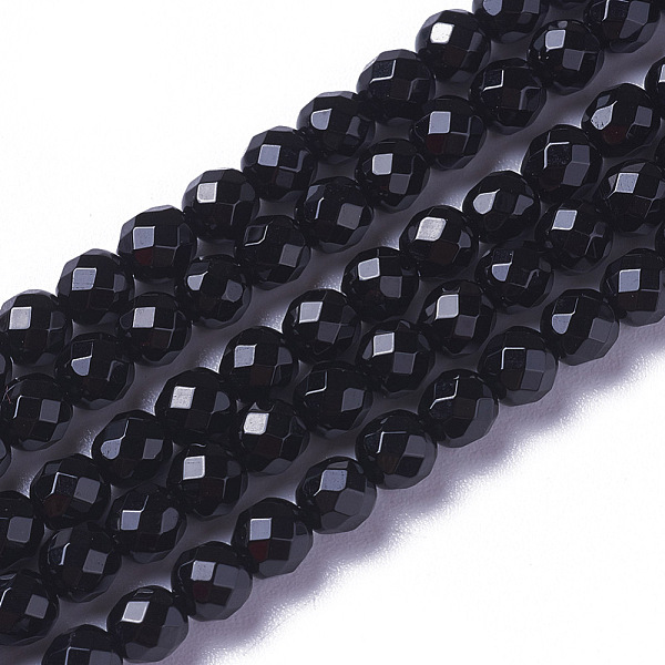 PandaHall Natural Black Onyx Beads Strands, Dyed & Heeated, Faceted, Round, 3~3.5x2.5~3mm, Hole: 0.3mm, about 114~141pcs/strand, 15.1~16.4...
PandaHall Natural Black Onyx Beads Strands, Dyed & Heeated, Faceted, Round, 3~3.5x2.5~3mm, Hole: 0.3mm, about 114~141pcs/strand, 15.1~16.4...