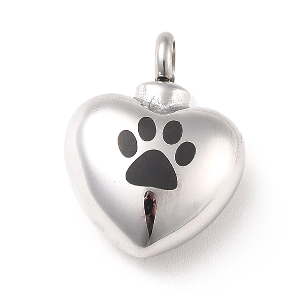 PandaHall 304 Stainless Steel Urn Pendants, Heart with Paw Print Pattern, Stainless Steel Color, 26x19.5x11.5mm, Hole: 5mm 304 Stainless...
PandaHall 304 Stainless Steel Urn Pendants, Heart with Paw Print Pattern, Stainless Steel Color, 26x19.5x11.5mm, Hole: 5mm 304 Stainless...