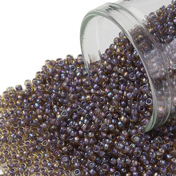 PandaHall TOHO Round Seed Beads, Japanese Seed Beads, (926) Inside Color Light Topaz/Opaque Lavender Lined, 15/0, 1.5mm, Hole: 0.7mm, about..., Brown
PandaHall TOHO Round Seed Beads, Japanese Seed Beads, (926) Inside Color Light Topaz/Opaque Lavender Lined, 15/0, 1.5mm, Hole: 0.7mm, about..., Brown