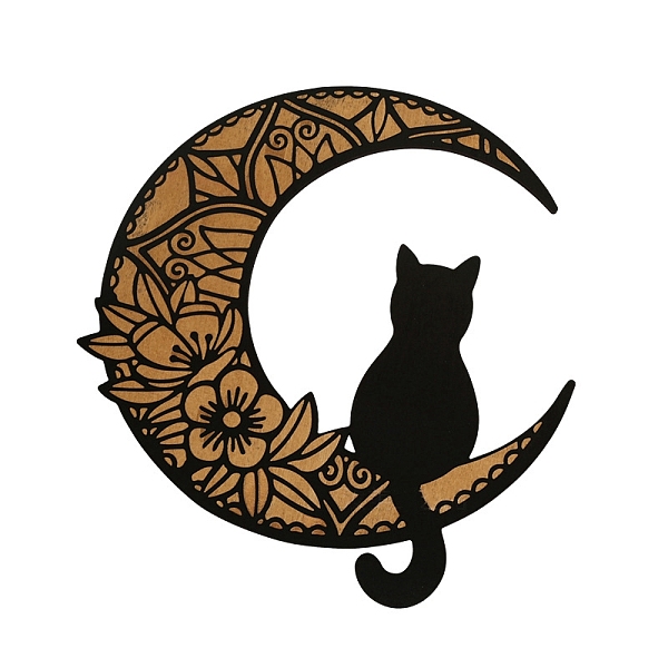 PandaHall Cat and Moon Wood Wall Decoration, for Living Room Bedroom Farmhouse Indoor Outdoor, Black, 310x295x5mm Wood Moon Black
PandaHall Cat and Moon Wood Wall Decoration, for Living Room Bedroom Farmhouse Indoor Outdoor, Black, 310x295x5mm Wood Moon Black