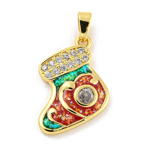 PandaHall Christmas Brass Micro Pave Cubic Zirconia Pendant, with Synthetic Opal, Christmas Stocking, Dark Cyan, 17x18x3mm, Hole: 5x3mm...
PandaHall Christmas Brass Micro Pave Cubic Zirconia Pendant, with Synthetic Opal, Christmas Stocking, Dark Cyan, 17x18x3mm, Hole: 5x3mm...