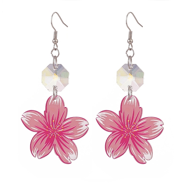PandaHall Acrylic Flower Dangle Earrings with Glass Beaded, 316 Surgical Stainless Steel Long Drop Earrings for Women, Indian Red, 76mm, Pin...
PandaHall Acrylic Flower Dangle Earrings with Glass Beaded, 316 Surgical Stainless Steel Long Drop Earrings for Women, Indian Red, 76mm, Pin...