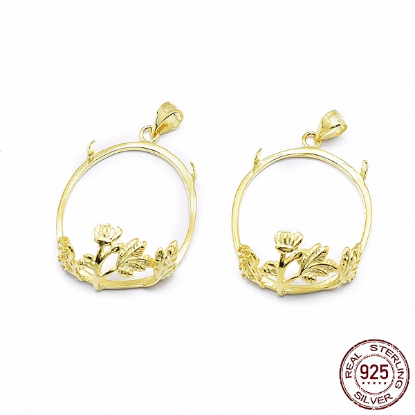 PandaHall 925 Sterling Silver Pendant Claw Cabochon Settings, Prong Settings, Oval & Flower & Leaf, Golden, Tray: 27x22mm, 31.5x22x10mm...
PandaHall 925 Sterling Silver Pendant Claw Cabochon Settings, Prong Settings, Oval & Flower & Leaf, Golden, Tray: 27x22mm, 31.5x22x10mm...