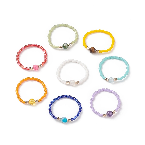 PandaHall Natural Aquamarine/Amethyst/Indian Agate/Tiger Eye/Dyed Agate & Banded Agate/Dyed & Heated Quartz Crystal & Glass Seed Beaded..., Multicolor
PandaHall Natural Aquamarine/Amethyst/Indian Agate/Tiger Eye/Dyed Agate & Banded Agate/Dyed & Heated Quartz Crystal & Glass Seed Beaded..., Multicolor