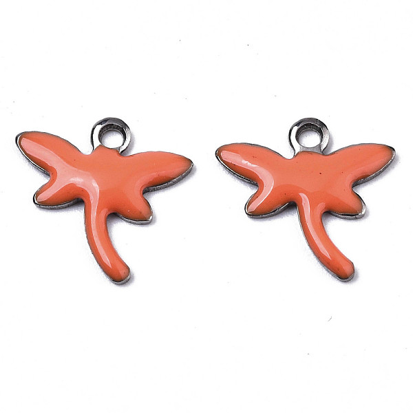 PandaHall Autumn Theme 201 Stainless Steel Enamel Charms, Dragonfly, Stainless Steel Color, Coral, 11.5x12x1.5mm, Hole: 1.2mm Stainless..., Red
PandaHall Autumn Theme 201 Stainless Steel Enamel Charms, Dragonfly, Stainless Steel Color, Coral, 11.5x12x1.5mm, Hole: 1.2mm Stainless..., Red