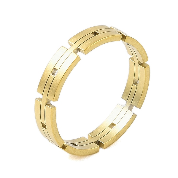 PandaHall 304 Stainless Steel Chain Shape Finger Ring for Women Men, Real 18K Gold Plated, 4mm, US Size 7 3/4(17.9mm) 304 Stainless Steel
PandaHall 304 Stainless Steel Chain Shape Finger Ring for Women Men, Real 18K Gold Plated, 4mm, US Size 7 3/4(17.9mm) 304 Stainless Steel