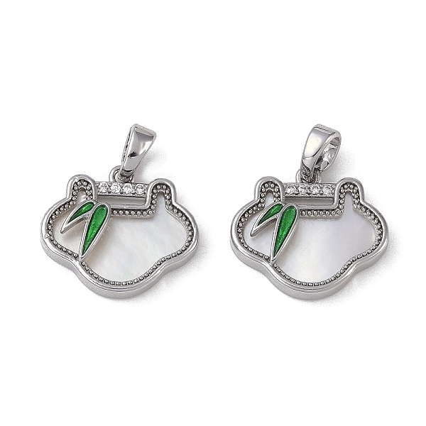 PandaHall Brass & Shell & Clear Cubic Zirconia Charms, with Enamel, Longevity Lock Charms, Platinum, 14.5x16x3mm, Hole: 2.8x4.5mm...
PandaHall Brass & Shell & Clear Cubic Zirconia Charms, with Enamel, Longevity Lock Charms, Platinum, 14.5x16x3mm, Hole: 2.8x4.5mm...