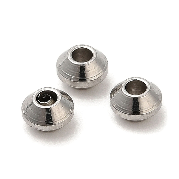 PandaHall 304 Stainless Steel Spacer Beads, Bicone, Stainless Steel Color, 4x2.5mm, Hole: 1.5mm 304 Stainless Steel Bicone
PandaHall 304 Stainless Steel Spacer Beads, Bicone, Stainless Steel Color, 4x2.5mm, Hole: 1.5mm 304 Stainless Steel Bicone
