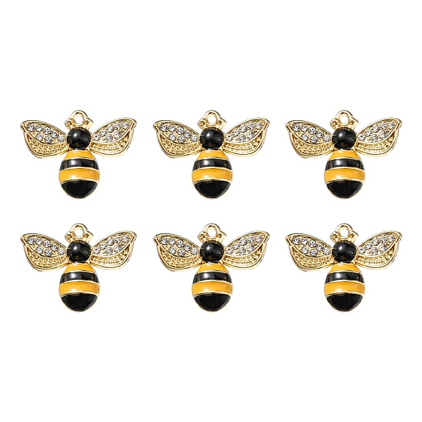 PandaHall 6Pcs Rack Plating Alloy Enamel Pendants, with Crystal Rhinestone, Cadmium Free & Nickel Free & Lead Free, Light Gold, Bees, Yellow...
PandaHall 6Pcs Rack Plating Alloy Enamel Pendants, with Crystal Rhinestone, Cadmium Free & Nickel Free & Lead Free, Light Gold, Bees, Yellow...