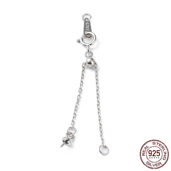 PandaHall Rhodium Plated 925 Sterling Silver Chain Extenders, Slider Cable Chain with Spring Clasp & S925 Stamp, for Half Drilled Pearl...
PandaHall Rhodium Plated 925 Sterling Silver Chain Extenders, Slider Cable Chain with Spring Clasp & S925 Stamp, for Half Drilled Pearl...