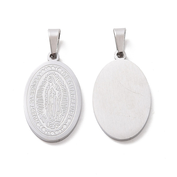 PandaHall Fashionable 304 Stainless Steel Pendants, Flat Oval with Virgin Mary/Our Lady of Guadalupe, Stainless Steel Color, 21x13x1.5mm...
PandaHall Fashionable 304 Stainless Steel Pendants, Flat Oval with Virgin Mary/Our Lady of Guadalupe, Stainless Steel Color, 21x13x1.5mm...
