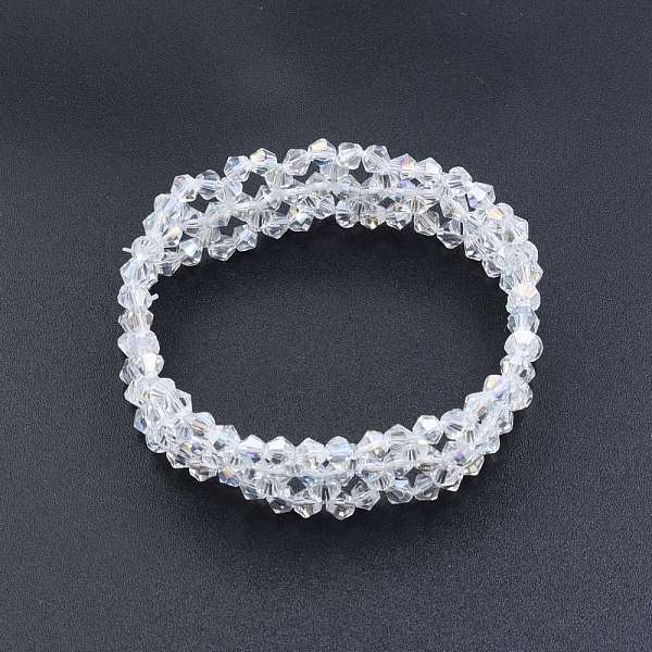 PandaHall Bling Glass Beaded Stretch Bracelet, Braided Flower Bracelet for Women, Clear, Inner Diameter: 2 inch(5cm) Glass Clear
PandaHall Bling Glass Beaded Stretch Bracelet, Braided Flower Bracelet for Women, Clear, Inner Diameter: 2 inch(5cm) Glass Clear