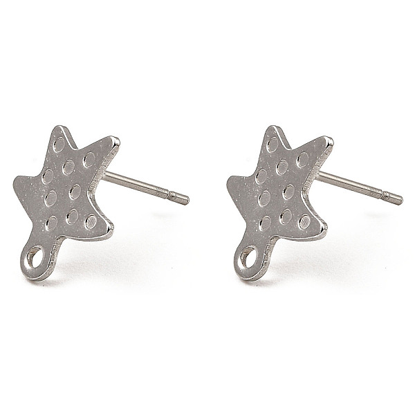 PandaHall 201 Stainless Steel Star Stud Earrings Settings, with 304 Stainless Steel Pins, Stainless Steel Color, 12x11mm, Hole: 1.4mm, Pin...
PandaHall 201 Stainless Steel Star Stud Earrings Settings, with 304 Stainless Steel Pins, Stainless Steel Color, 12x11mm, Hole: 1.4mm, Pin...