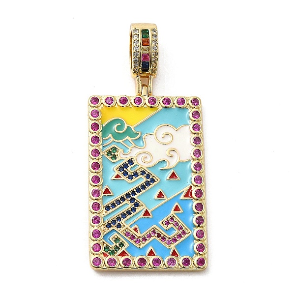 PandaHall Brass Micro Pave Cubic Zirconia Pendants with Enamel, Rectangle, Colorful, 42x25x3mm, Hole: 9x6mm Brass+Cubic Zirconia+Enamel...
PandaHall Brass Micro Pave Cubic Zirconia Pendants with Enamel, Rectangle, Colorful, 42x25x3mm, Hole: 9x6mm Brass+Cubic Zirconia+Enamel...