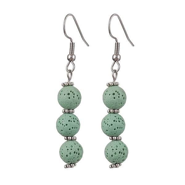 PandaHall Dyed Nature Lava Rock Round Beaded Dangle Earrings for Women, Dark Sea Green, 53.5x8mm Lava Rock Round
PandaHall Dyed Nature Lava Rock Round Beaded Dangle Earrings for Women, Dark Sea Green, 53.5x8mm Lava Rock Round